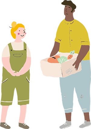 Summer veg box couple
