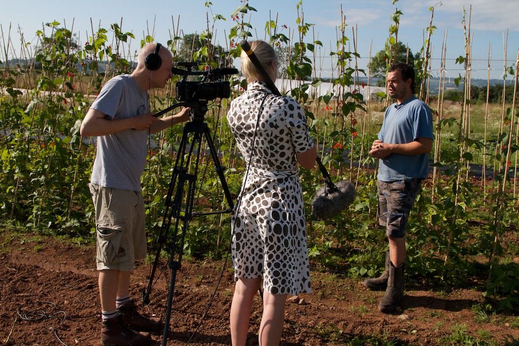 Triodos Bank filming at The Community Farm
